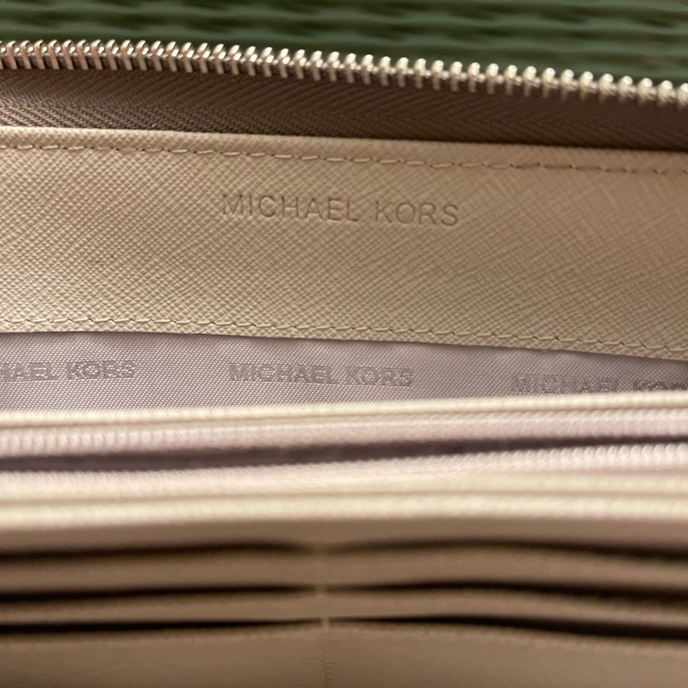 Michael Kors Taupe Leather Wristlet Wallet - Picture 7 of 10